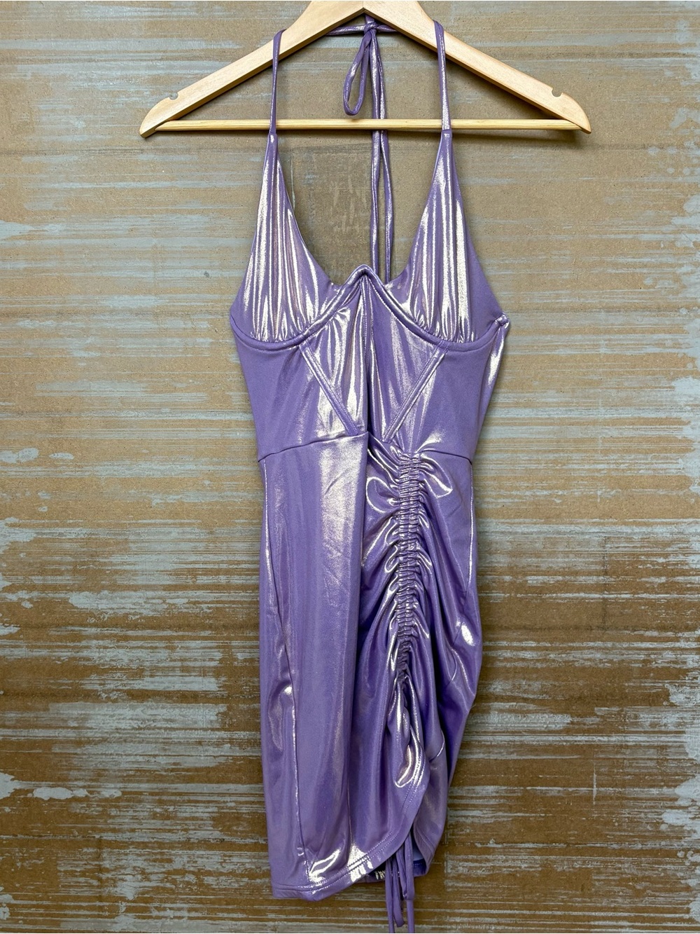 Sodah London NWT Blessed Metallic Mini Dress Sexy Party Event Bodycon Womens 6